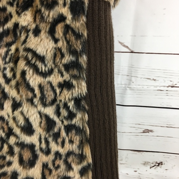 Furry Animal Print Sweater Sleeveless Vest - Picture 4 of 8